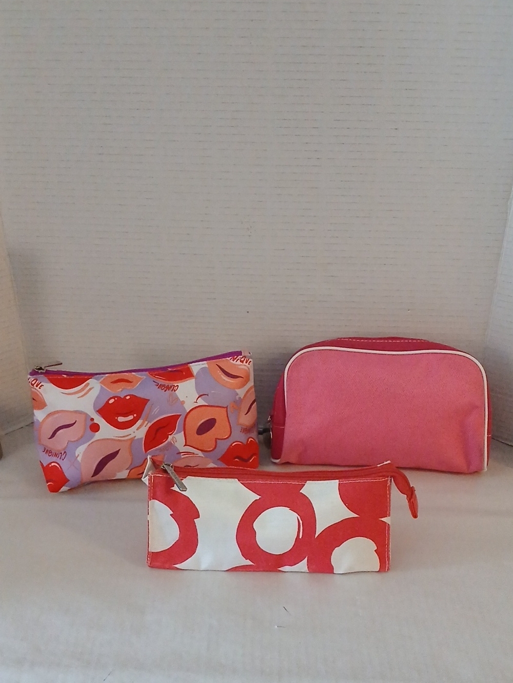 Clinique Assorted Pink Makeup Bags - Lot of 3